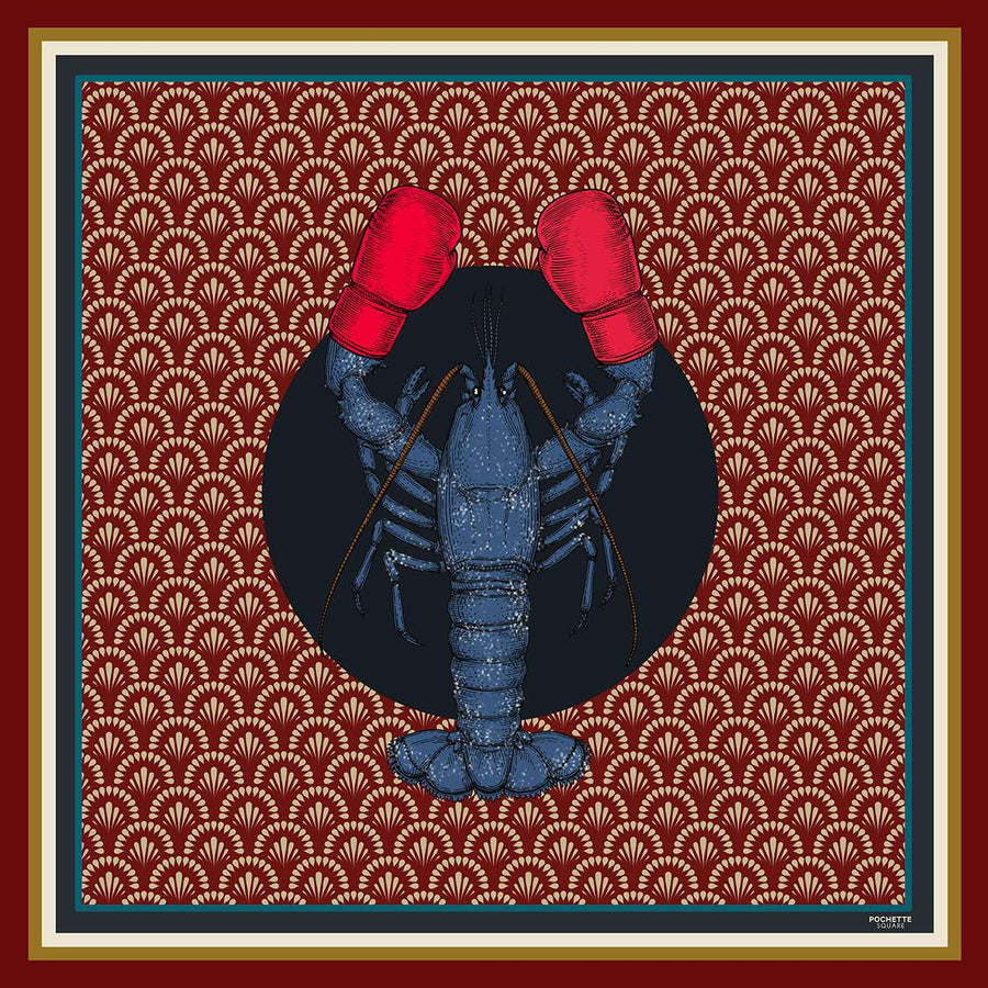 Boxing Lobster Silk scarf