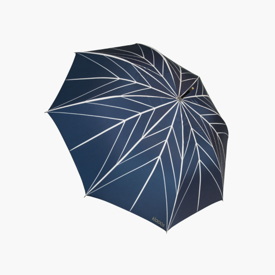 Deze Stelle blue paraplu van het merk Klaoos laat je uitkijken naar regenachtige dagen!